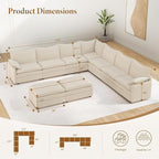 Vesgantti 169" Large Modular Sectional Sofa, Big Comfy Cloud Couch - Image 2