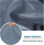 H.VERSAILTEX Velvet Stretch Couch Cushion Cover Plush Cushion Slipcover - Image 5