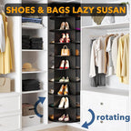 SpaceAid 9 Tier Rotating Shoe Rack Tower, Spinning Shoe Display Lazy Susan - Image 4