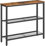 HOOBRO 29.5" Narrow Console Table, 3-Tier Entryway Table, Thin Sofa Table by HOOBRO