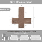 Toffee Quilted Recliner Covers, Waterproof Recliner Chair Covers, Lazy Boy - Image 5