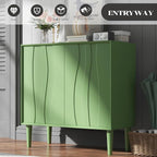 Easyego 63″ Mid Century Modern Sideboard Buffet Cabinet, Dining Room, 2-Piece - Image 5