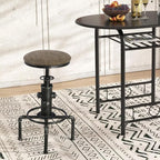 Topower Antique Vintage Industrial Barstool PU Leather Water Pipe Fire Hydrant - Image 2