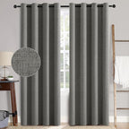MIULEE 100% Blackout Linen Curtains by MIULEE
