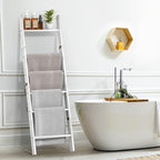 Honest Blanket Ladders for The Living Room, 6-Tier Blanket Holder, Wall-Leaning - Image 6