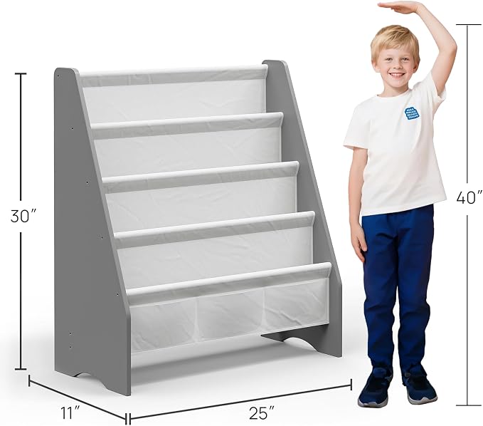 SEIRIONE Sturdy Kids Bookshelf, 4-Tier Book Shelf - Image 2