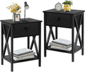 VECELO Nightstands Set of 2, Modern Bedside End Tables, Night Stands by VECELO