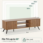 COMHOMA TV Stand for Living Room, Mid Century Modern Entertainment Center for - Image 3