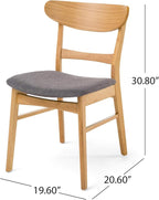 Christopher Knight Home Heather Mid-Century Modern Dining Chairs, Dark Gray and - Image 3