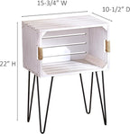 The Lakeside Collection Rustic Wooden Crate End Tables - Image 2