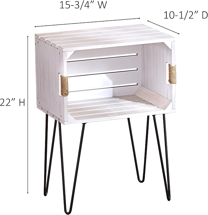 The Lakeside Collection Rustic Wooden Crate End Tables - Image 2