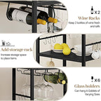 Bar Cart for The Home, 3 Tier Kitchen Carts - Image 5