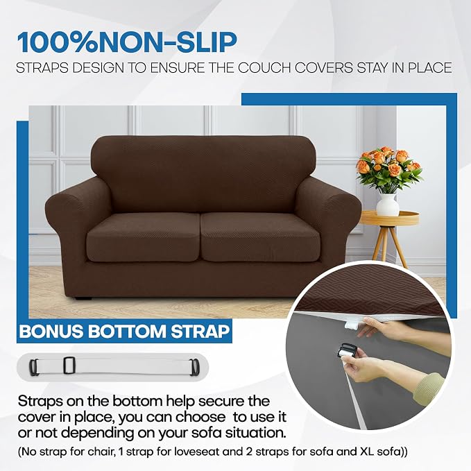 XINEAGE 2026 New 4 Pieces Extra Large Couch Covers - Image 7