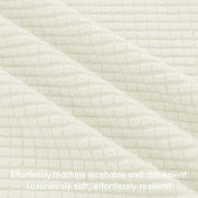 Hokway Stretch Couch Cushion Covers, 2 Piece Individual Sofa Cushion - Image 5