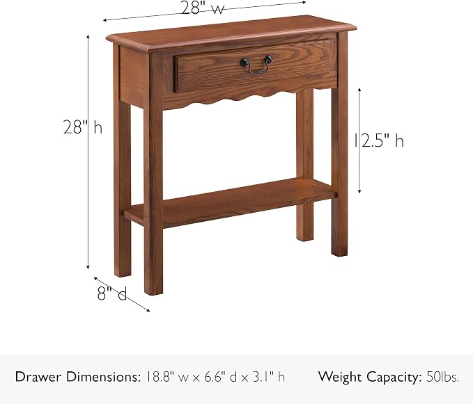 Leick Home Wave Console Table, Solid Wood, - Image 3