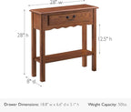 Leick Home Wave Console Table, Solid Wood, - Image 3