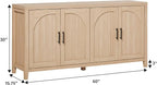 Walker Edison Sasha 4-Door Reeded Sideboard Buffet - Image 3