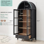 RowyPoey Farmhouse Arched Cabinet - Image 2
