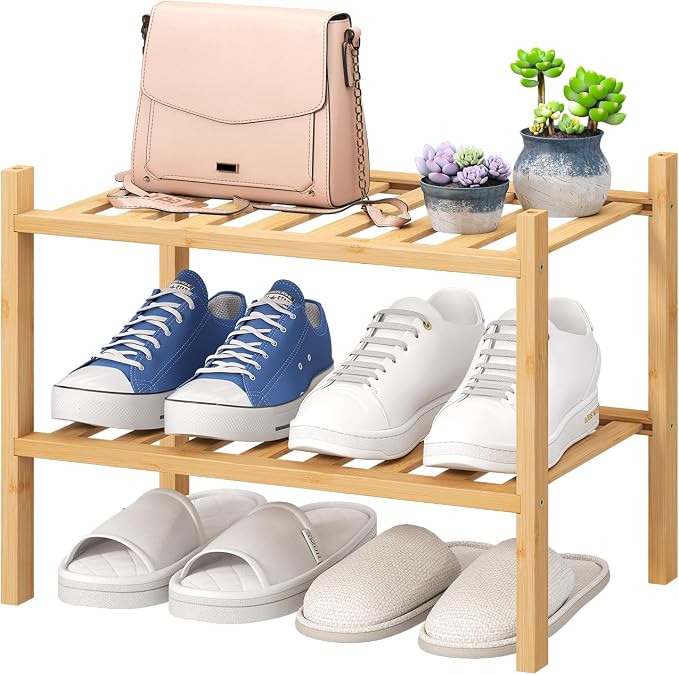 viewcare Small Shoe Rack, 2-Tier Shoe Rack by VIEWCARE
