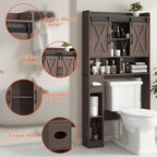 Vabches Over The Toilet Storage Cabinet, Farmhouse Storage Cabinet Over Toilet - Image 3
