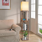 RUNTOP Floor Lamp with Shelves, Shelf Floor Lamp with Wireless Charger & 2 - Image 7
