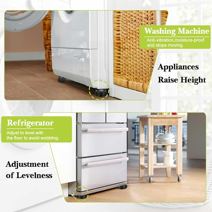 4 Pack Furniture Risers 1 Inch, Adjustable Bed Risers Heavy Duty - Image 6