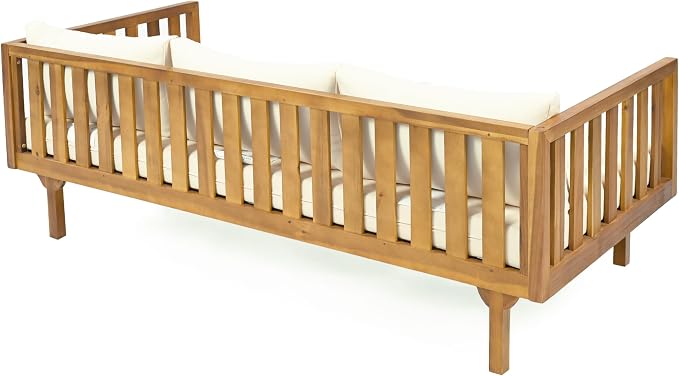 Merax Outdoor Acacia Wood Conversation Set - Image 6
