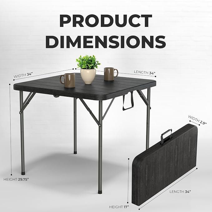 Our Modern Space 34" Square Foldable Table - Image 2