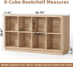 Joaxswe 8 Cube Storage Book Shelf, Floor Standing Wooden Cubby Bookcase - Image 3