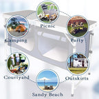 Folding Camping Table with Storage Compartment Aluminum Lightweight Camp - Image 6