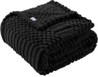 90x104 Inch Black King Size Blanket by LUSSENAHOME