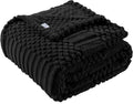 60x80 Inch Black Twin Blanket by LUSSENAHOME