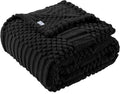 Black Throw Blanket by LUSSENAHOME