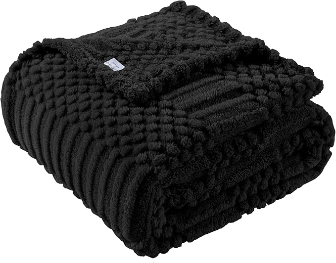 Black Throw Blanket by LUSSENAHOME