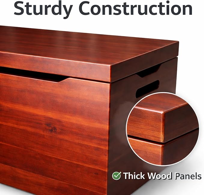 Fully Assembled, Solid Wood Storage Chest - Image 4