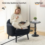 VINGLI 30.3" Wide Modern Barrel Accent Armchairs Set of 2 - Image 8