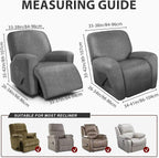 ANARACHON Leather Look Oversize Recliner Chair Covers, Thick 4 Pieces Recliner - Image 3