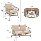 VilroCaz Bohemia-Inspired 4-Person Outdoor Seating Group - Image 3