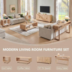 IFGET 48" Modern Coffee Table, 2-Tier Minimalist Center Table - Image 7