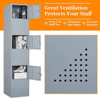 Metal Locker with 6 Doors, Lockable Locker Cabinet - Image 5