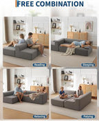 PeakPursuit Oversized 108" Corduroy Cloud Sectional, Left-Facing Chaise - Image 6