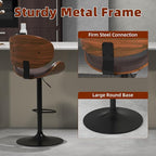 civama Brown Bar Stools Set of 2 - Image 6