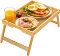 Bamboo Bed Tray Table with Foldable Legs, Breakfast Tray by Pipishell