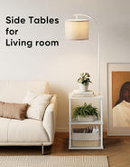 PARTPHONER Floor Lamp with Table, Night Stand with Lamp, Narrow Side Table with - Image 7