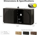 WIN2WIN 65" Fluted Sideboard Buffet Cabinet - Image 2