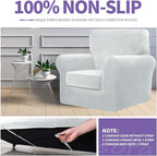 ZNSAYOTX Oversized Velvet 3 Piece Couch Cover - Image 5