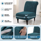 H.VERSAILTEX Armless Accent Chair Covers Thick Velvet Armless Chair Slipcovers - Image 6