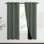 NICETOWN 100% Blackout Curtains 70" Long, Pair of Energy Smart & Noise Blocking by NICETOWN