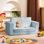 Kids Couch, 2-in-1 Toddler Chair Comfy 1-3 Years, Convertible Kids Chair - Image 2