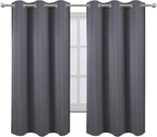 Grey Thermal Blackout Curtains/42 x 63 Inch/Set of 2 Panels Room Darkening - Image 2